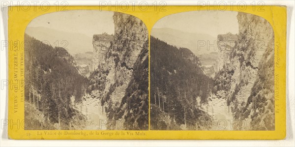 La Vallee de Domleschg, de la Via Mala; Stephen Thompson, British, about 1830 - 1893, 1860s; Albumen silver print