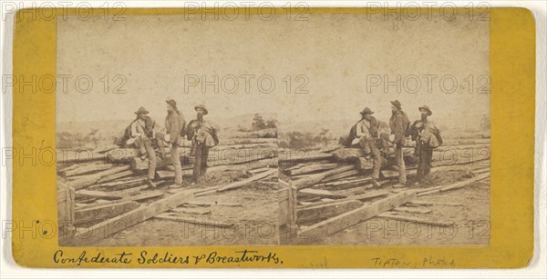 Confederate Soldiers and Breastworks; William H. Tipton, American, 1850 - 1929, active Gettysburg, Pennsylvania, July 1863