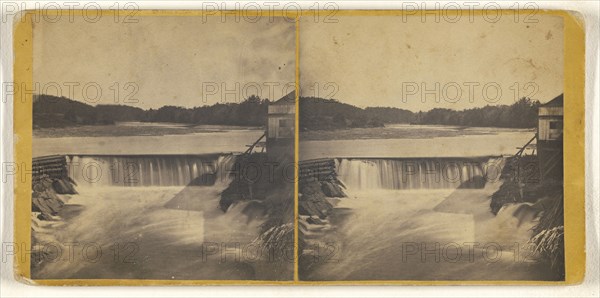 Waterfall at Lowell, Mass; L. Towle, American, active Lowell, Massachusetts 1870s, 1870s; Albumen silver print