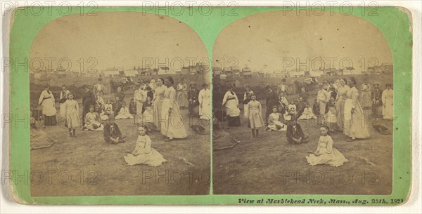 View at Marblehead Neck, Mass., Aug. 25th, 1871; Simon Towle, American, active Lowell, Massachusetts 1855 - 1893, August 25