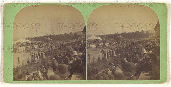 Exhibition of horses, Little Falls, New York; W.M. Tucker, American, active 1870s, 1870s; Albumen silver print