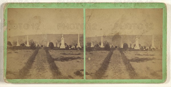 From Elm Avenue - looking South. Indian Mound Cemetery. Moravia, N.Y; T.T. Tuthill, American, active Moravia, New York 1870s
