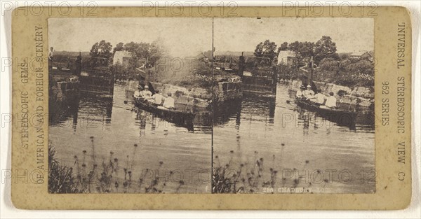 Chadbury lock; Universal Stereoscopic View Company; about 1880; Collotype