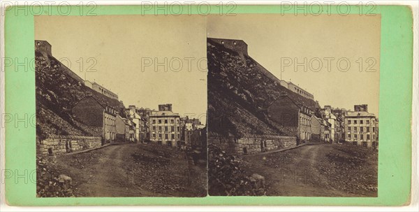 Quebec. Turham Terrace from Champlain Street; L.P. Vallée, Canadian, 1837 - 1905, active Quebéc, Canada, 1865 - 1875; Albumen