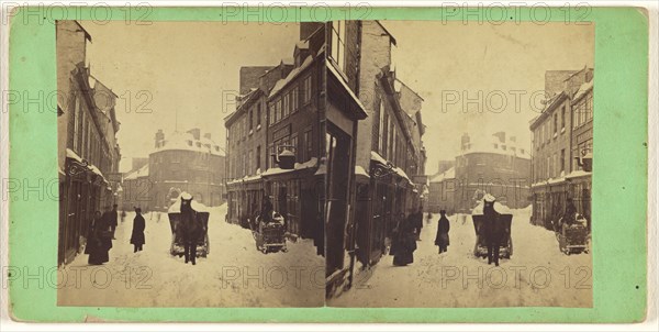 Quebec. Carting snow, after a snow storm; L.P. Vallée, Canadian, 1837 - 1905, active Quebéc, Canada, 1865 - 1875; Albumen