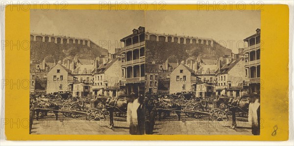 Durham Terrace from Champlain Market; L.P. Vallée, Canadian, 1837 - 1905, active Quebéc, Canada, 1865 - 1875; Albumen silver