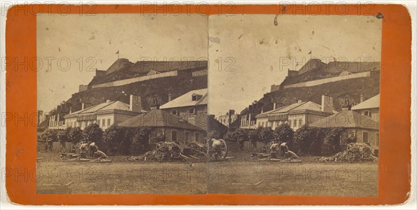 Citadel from The Queen's Wharf; L.P. Vallée, Canadian, 1837 - 1905, active Quebéc, Canada, 1865 - 1875; Albumen silver print