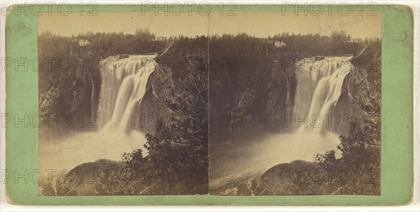 Montmorency Falls, 7 miles below Quebec; L.P. Vallée, Canadian, 1837 - 1905, active Quebéc, Canada, 1865 - 1875; Albumen silver