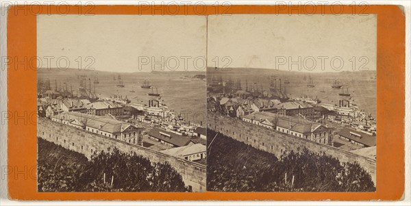 Quebec Harbour; L.P. Vallée, Canadian, 1837 - 1905, active Quebéc, Canada, 1865 - 1875; Albumen silver print