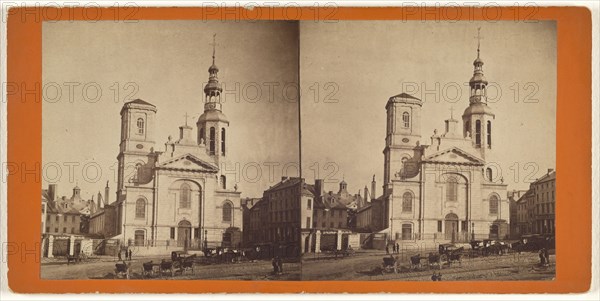 French Basilique; L.P. Vallée, Canadian, 1837 - 1905, active Quebéc, Canada, 1865 - 1875; Albumen silver print