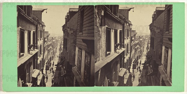 Champlain Street; L.P. Vallée, Canadian, 1837 - 1905, active Quebéc, Canada, 1865 - 1873; Albumen silver print