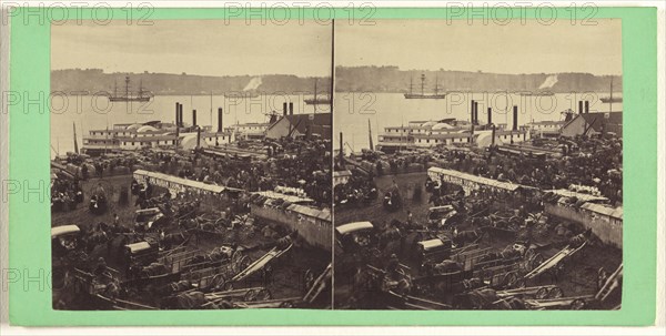 View of Quebec Harbor; L.P. Vallée, Canadian, 1837 - 1905, active Quebéc, Canada, 1865 - 1873; Albumen silver print