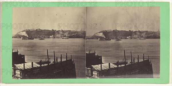 View of Quebec Harbor; L.P. Vallée, Canadian, 1837 - 1905, active Quebéc, Canada, 1865 - 1873; Albumen silver print