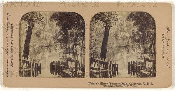 Nature's Mirror, Yosemite Falls, California, U.S.A; R.Y. Young, American, active New York, New York and Cuba 1890s - 1900s