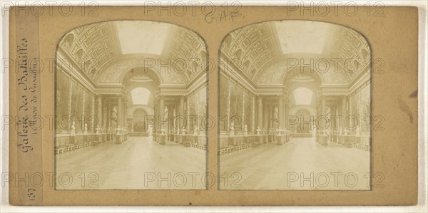 Galerie des Batailles, Musee de Versailles, F. Grau, G.A.F., French, active 1850s - 1860s, 1855 - 1865; Hand-colored Albumen