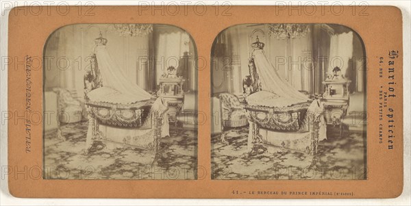 Le Berceau du Prince Imperial, St. Cloud, A. Hanriot, French, active 1880s, 1860s; Hand-colored Albumen silver print