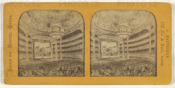 Salle du Nouvel Opera; Albert Hautecoeur, French, active 1880s - 1890s, 1860s; Hand-colored Albumen silver print