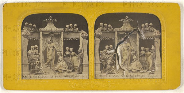 Le Couronnement d'Une Rosiere, Chez Satan; Adolphe Block, French, 1829 - about 1900, 1860s; Hand-colored Albumen silver print