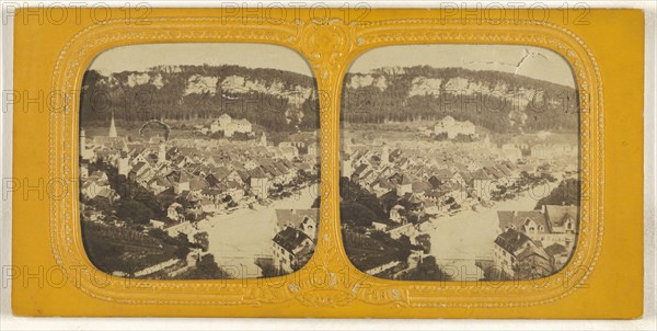 Panorama de Feldkirch; Adolphe Block, French, 1829 - about 1900, 1860s; Hand-colored Albumen silver print