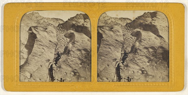 Ascension au Mont Blanc, Chamonix; Adolphe Block, French, 1829 - about 1900, 1865; Hand-colored Albumen silver print