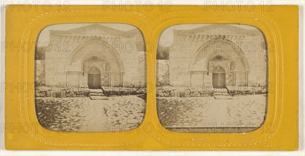 Jerusalem. Tombeau de la Vierge. Vallee du Josaphat; E. Lamy, French, active 1860s - 1870s, 1860s; Hand-colored Albumen silver