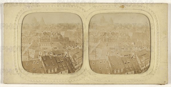 Panorama de Strasbourg; E. Lamy, French, active 1860s - 1870s, 1860s; Hand-colored Albumen silver print