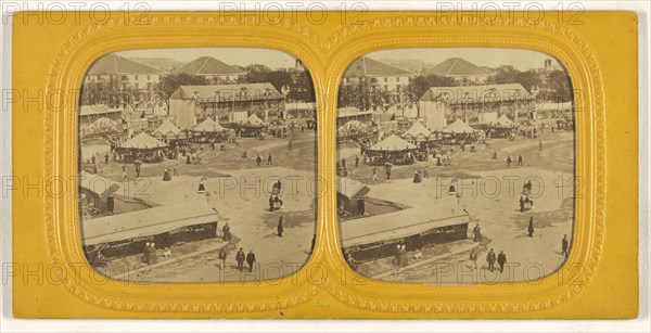 Vue Instantanee de Paris. Foire au pain d'epices. Place du Trone; E. Lamy, French, active 1860s - 1870s, 1860s; Hand-colored