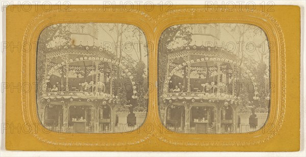 Bal du Chateau Rouge, Paris; E. Lamy, French, active 1860s - 1870s, 1860s; Hand-colored Albumen silver print