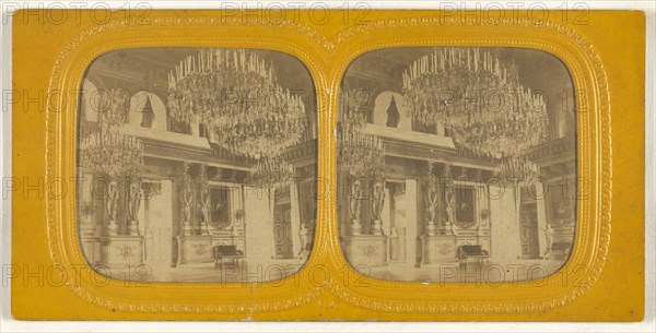 Salle de marechaux, Tuileries; E. Lamy, French, active 1860s - 1870s, 1860s; Hand-colored Albumen silver print