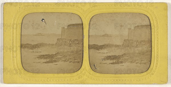 Pleine Mer a Sainte Malo; Jules Marinier, French, active 1860s, 1855 - 1865; Hand-colored Albumen silver print