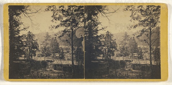 Mouth of Bull Run Looking Out; Wager, American, active Pennsylvania 1860s, about 1865; Albumen silver print