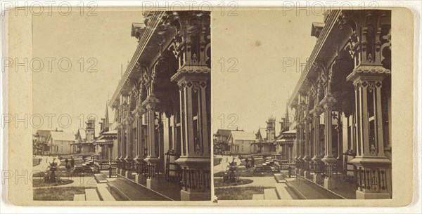 Ocean Ave from Dr. Tucker; Joseph W. Warren, American, active 1870s, 1870s; Albumen silver print