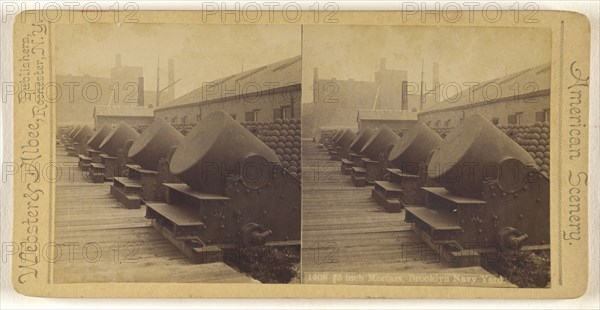 13 inch Mortars, Brooklyn Navy Yard; Webster & Albee; about 1880; Albumen silver print