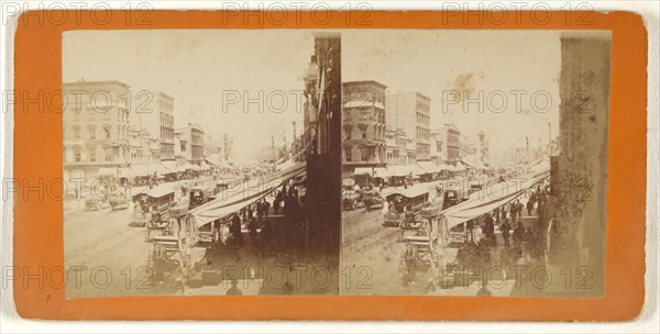 Bowery. New York; Attributed to Peter F. Weil, American, active New York, New York 1860s - 1870s, about 1865; Albumen silver