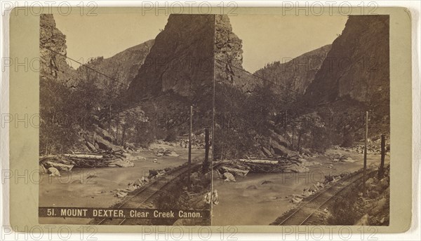 Mount Dexter, Clear Creek Canon; Charles Weitfle, American, 1836 - after 1884, about 1880; Albumen silver print