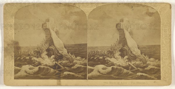 Rock of Ages, The Rescue., Franklin G. Weller, American, 1833 - 1877, 1875; Albumen silver print