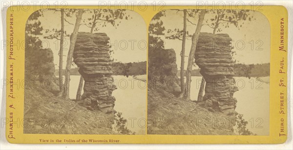 Chimney Rock. View in the Dalles of the Wisconsin River; Charles A. Zimmerman, American, born France, 1844 - 1909, 1870 - 1880