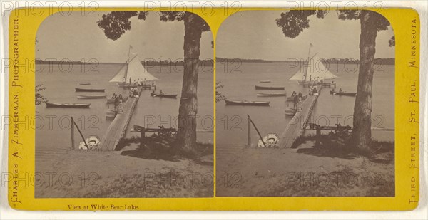 View at White Bear Lake; Charles A. Zimmerman, American, born France, 1844 - 1909, 1870 - 1880; Albumen silver print