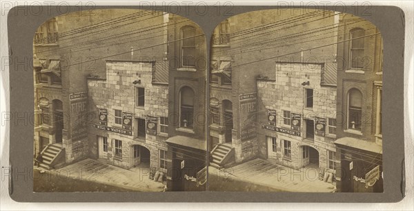 High angle view of Hill & Watson feed store; Julius M. Wendt, American, active 1900s - 1910s, about 1902; Gelatin silver print