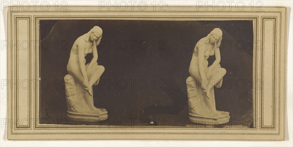 sculpture of a female nude; about 1865; Albumen silver print