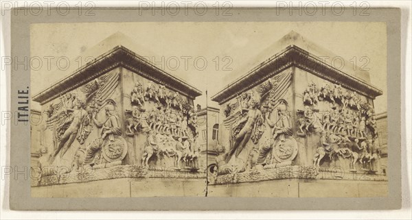 Piedestal dans le Jardin Pontifical A Rome; Italian; about 1865; Albumen silver print