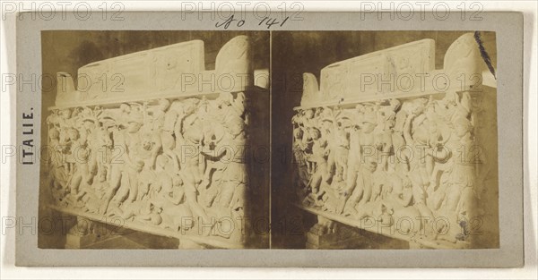 Musee du Vatican. Sarcophage antique; about 1867; Albumen silver print