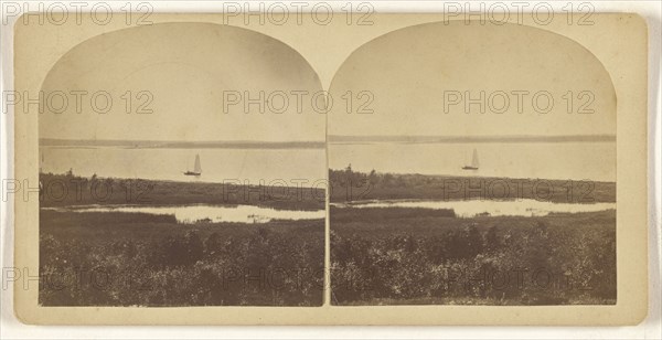 Sailboat on lake; about 1870; Albumen silver print