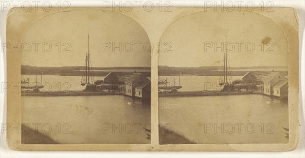 Harbor scene; about 1870; Albumen silver print