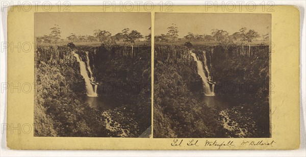 Lal Lal Waterfall, W. Ballaret; British; about 1860; Albumen silver print