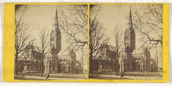 View of British church; British; about 1860; Albumen silver print