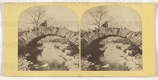 Old Foot Bridge, Easedale, Grasmere; British; about 1860; Albumen silver print