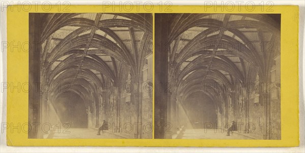 Westminster Abbey - The Cloisters; British; about 1860; Albumen silver print