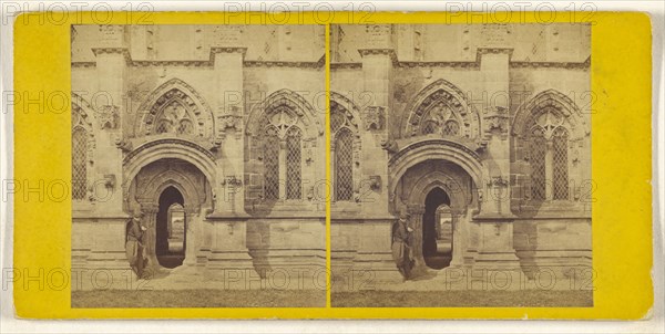 Roslin Chapel, South Door; British; about 1860; Albumen silver print