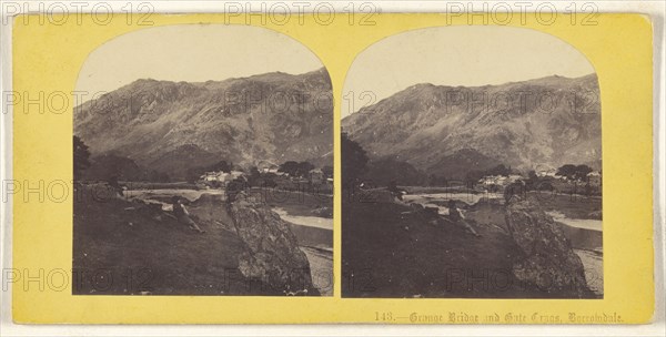 Grange Bridge and Gate Crags, Borrowdale; British; about 1865; Albumen silver print